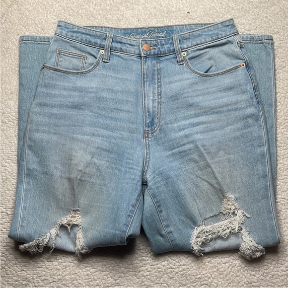 Universal thread Busted knees ankle Jeans Cropped Size 10 / 30 High Waist - Picture 3 of 8